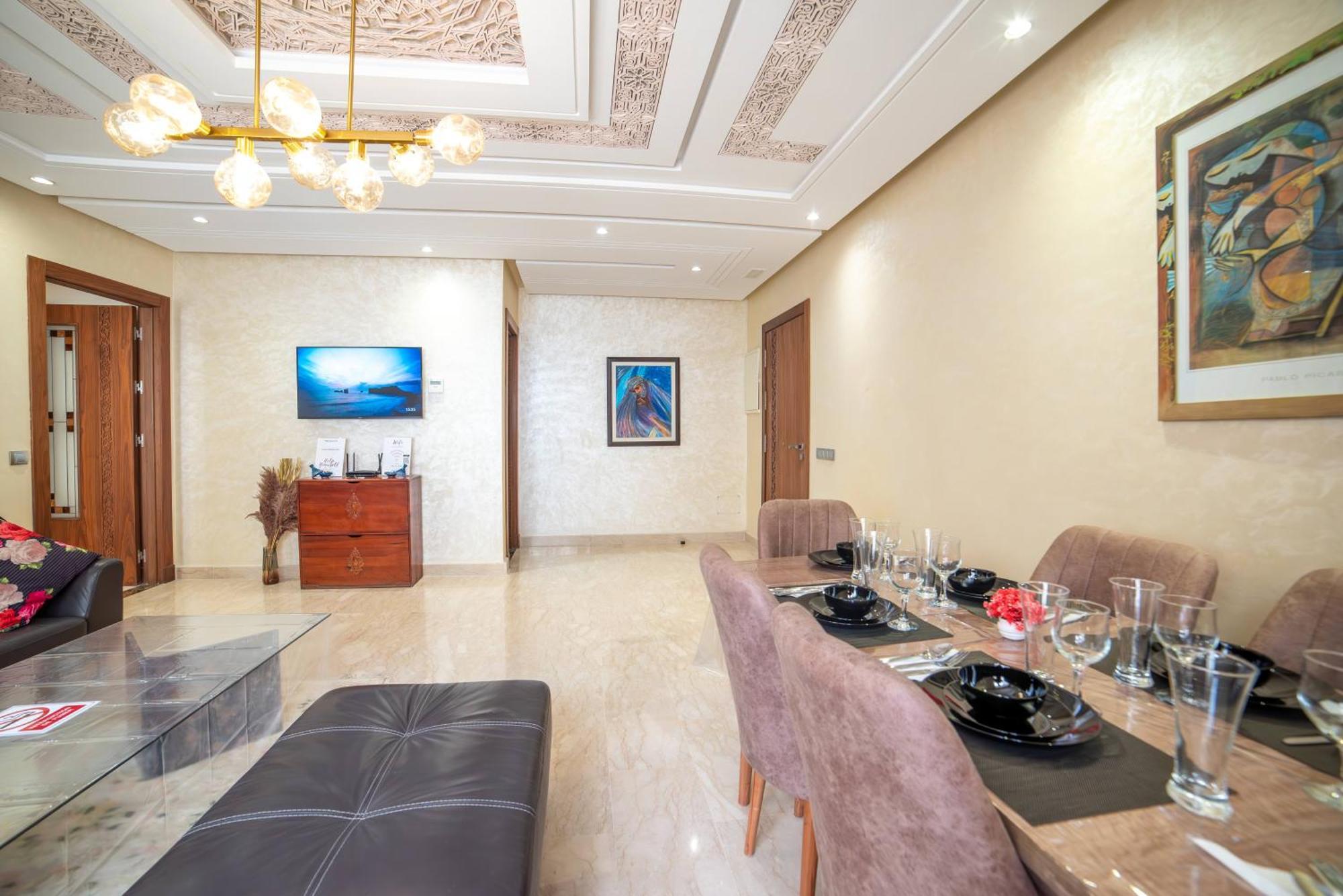 Luxury Seafront 101sqm With 2 Bedrooms And Wi-fi Unlimited Apartment Agadir